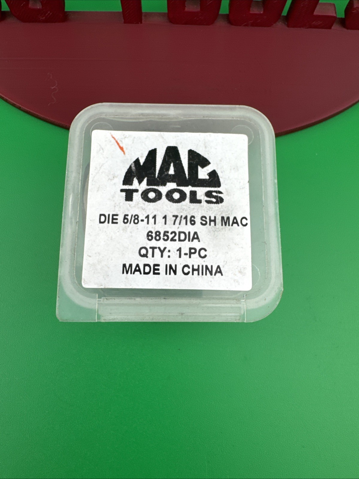 Mac Tools 6852DIA SAE Hexagonal Die 5/8"-11 NC - 1/7/16" Shank