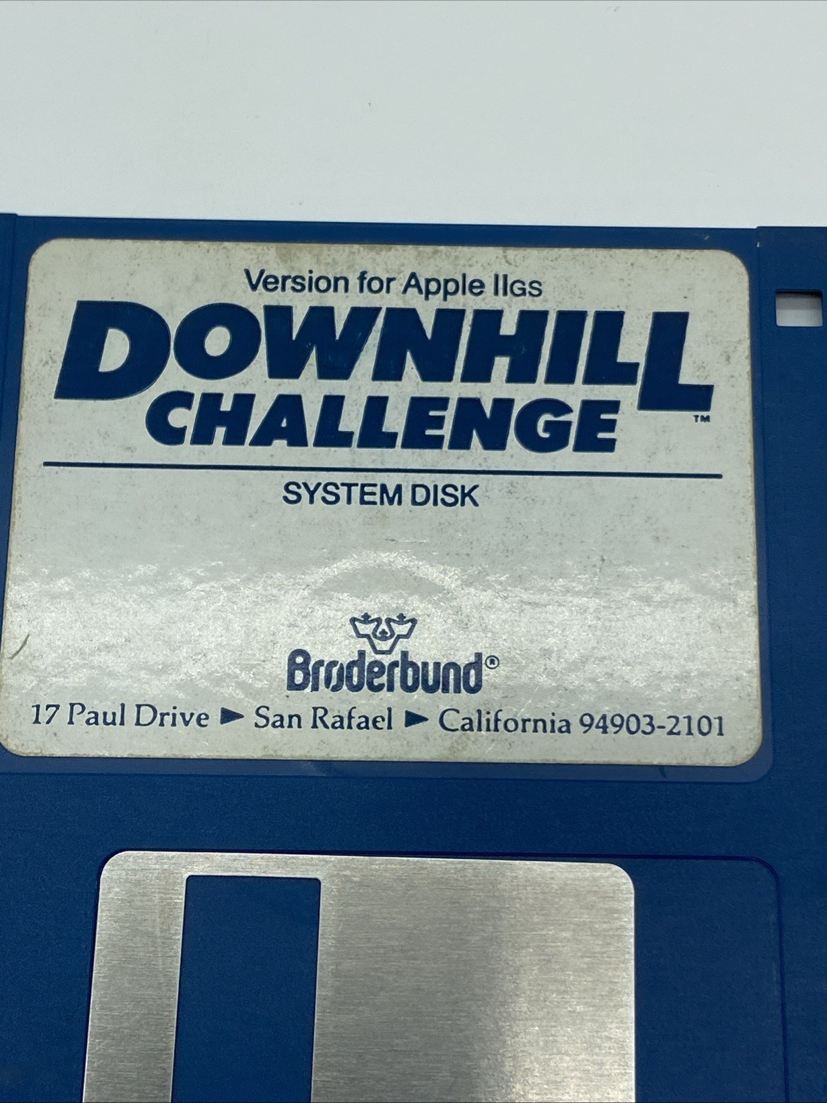 80s Downhill Challenge Wintage PC Floppy Disk System Apple IIGS VTG Untested