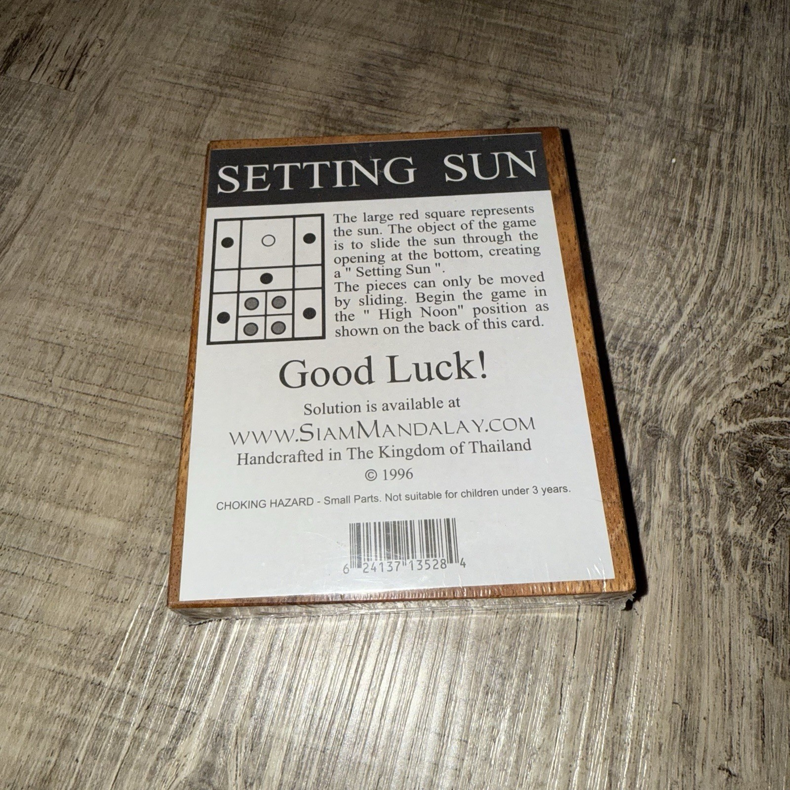 Setting Sun Game Wood Pieces Complete Game With Instructions Handmade Sealed