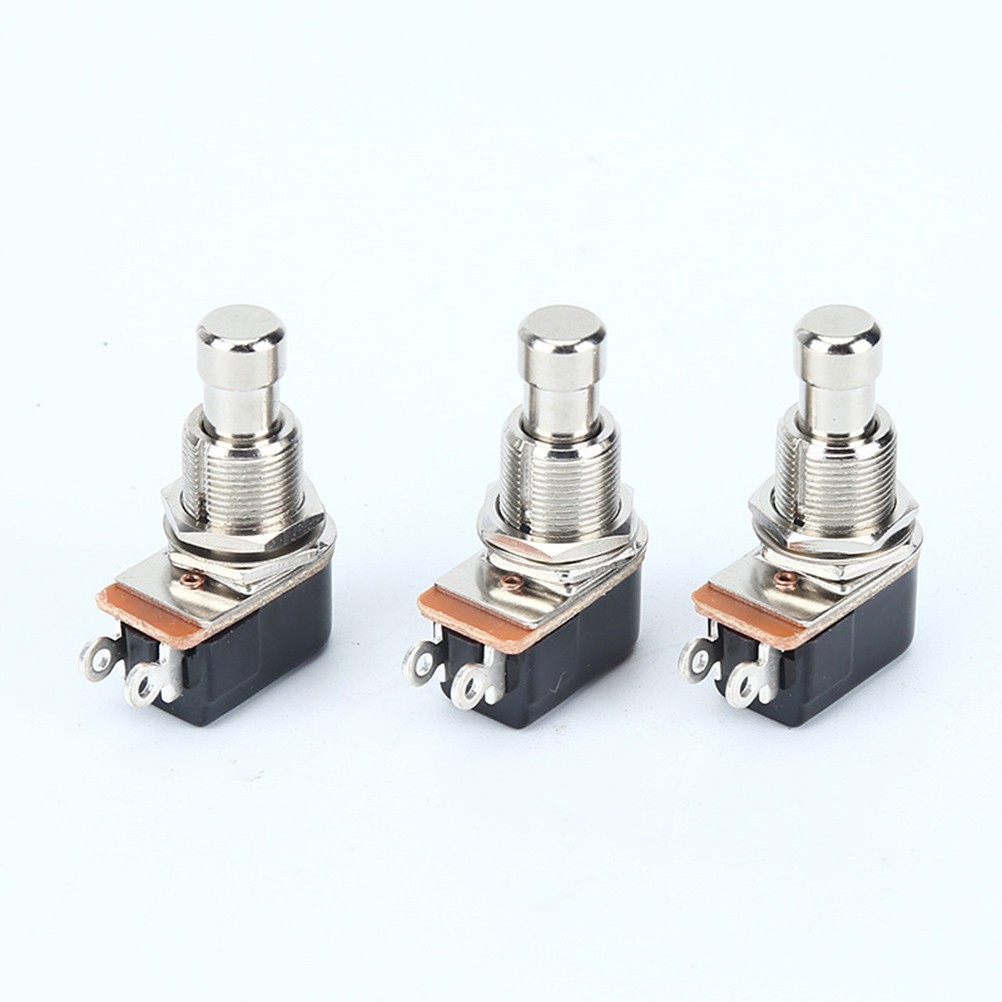 5Pcs Reusable Guitar Foot Button 2 Pin Stomp Switch Multi Color Metal Contacts