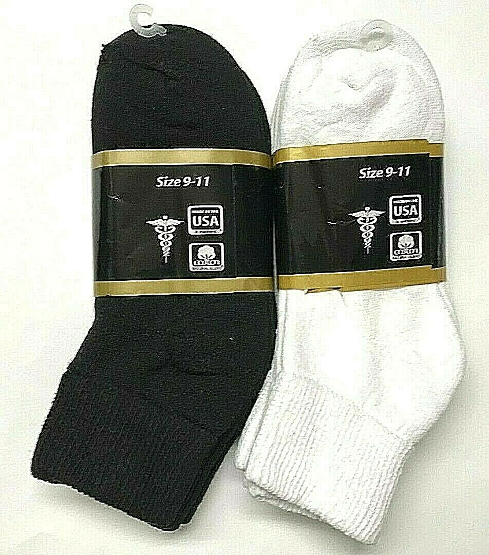 3 /6 /12 / Pair Non-Binding Top DIABETIC Colors Ankle Sock Size10-13 & 9-11 USA
