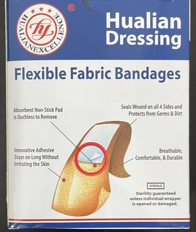 Hualian Flexible Fabric Bandages 100 Per Box