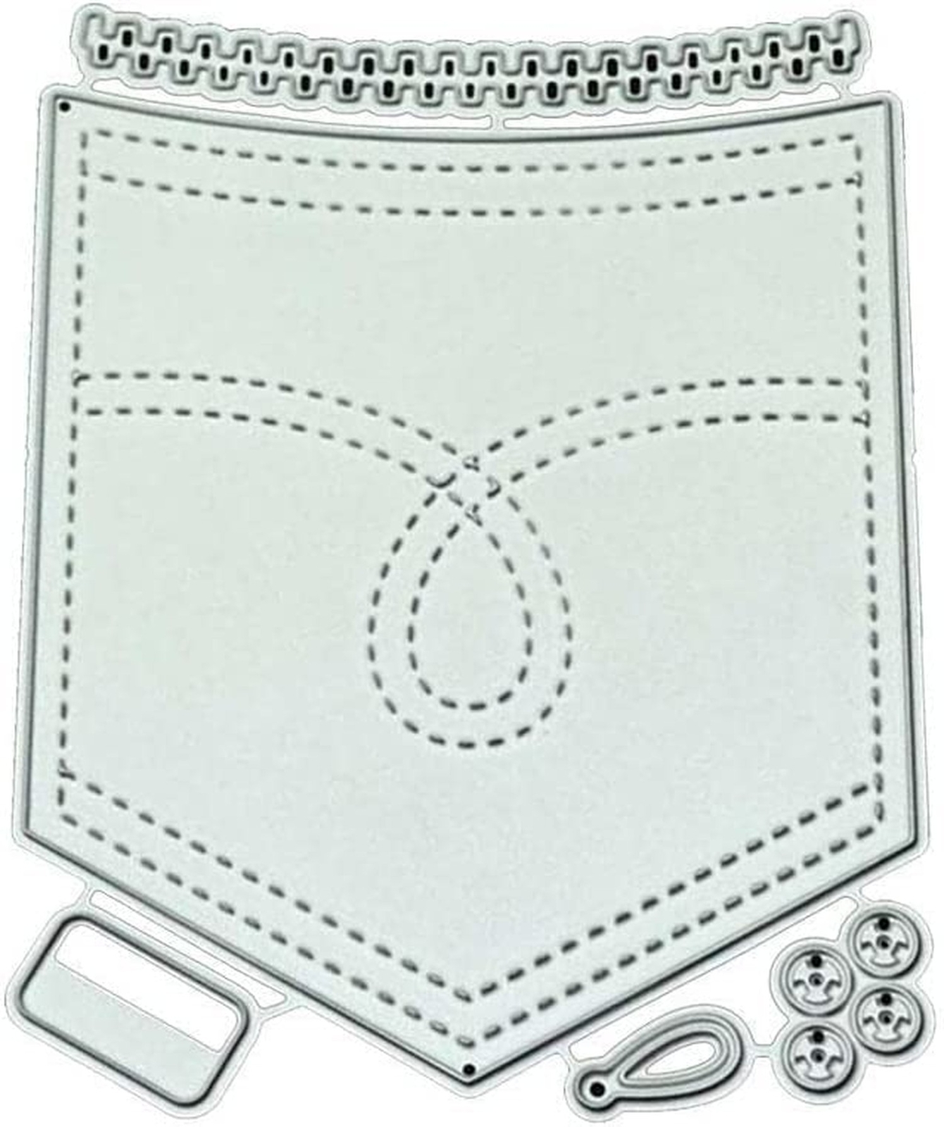 Pockets Metal Cutting Dies for Card Making, Cutting Dies Cut Stencils for DIY...