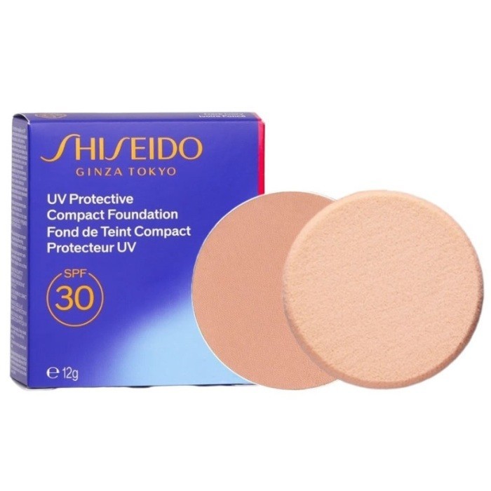 SHISEIDO UV PROTECTIVE COMPACT FOUNDATION (REFILL) SPF30 12G #LIGHT BEIGE NIB