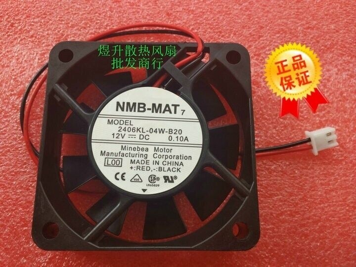1 pc. New 2406KL-04W-B20 Cooling Fan 6015 DC12V 0.10A 6CM 2Pin *kk