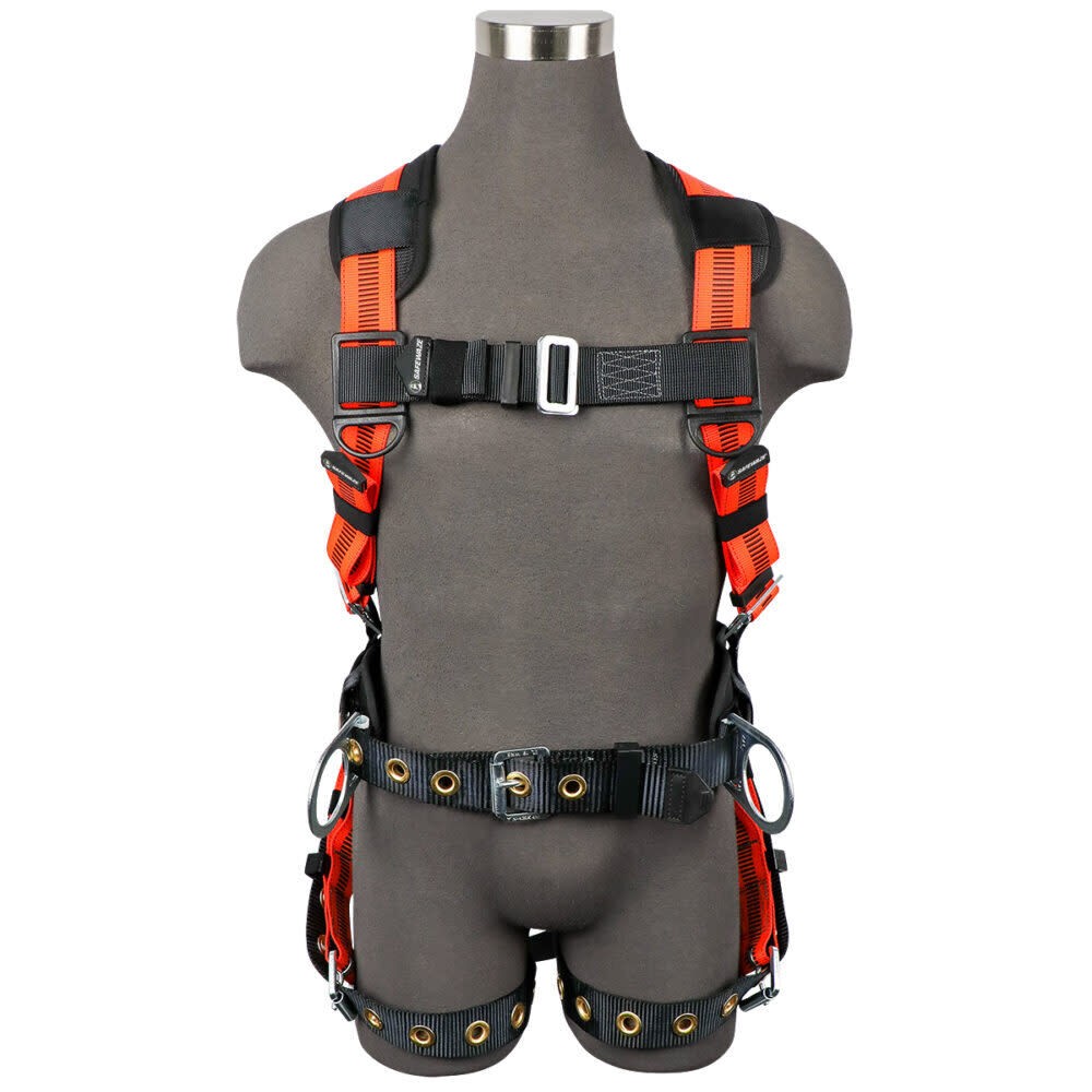 Safewaze V-Line Construction Harness: 3D, Mb Chest, Tb Legs