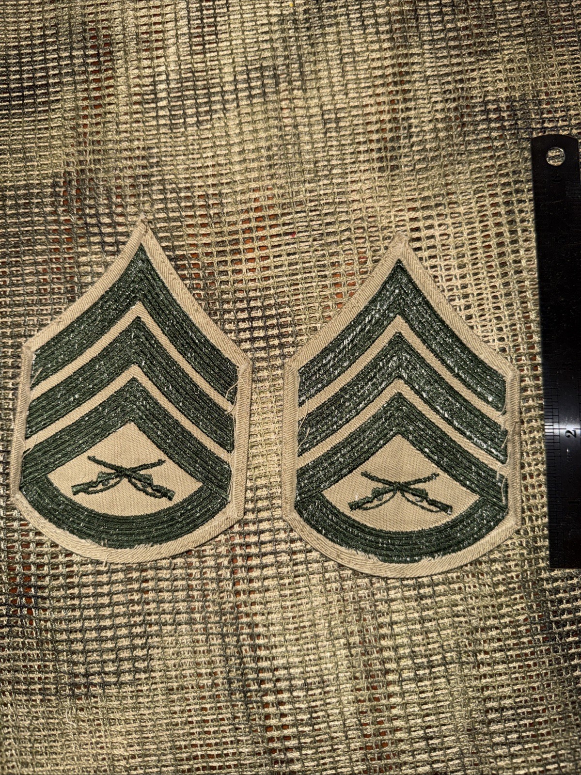 USMC Marine Corp Staff Sergeant E-6 Patch Shoulder Sleeve Insignia Pair