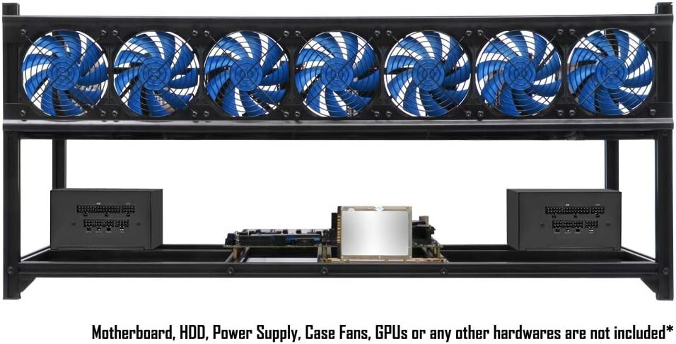 Kingwin Miner Rig Case W8 GPU Mining Stackable Frame Expert Crypto Mining