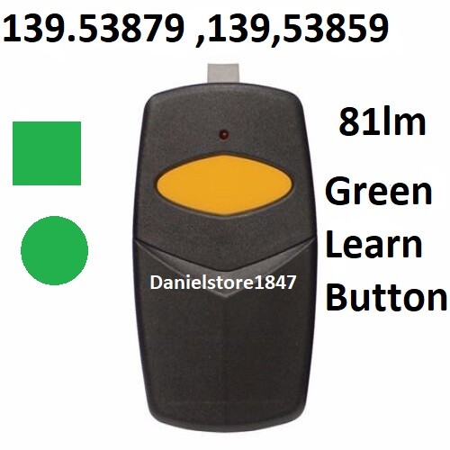 Sears Garage Door Opener Visor Remote Control Work With Green Learn Button