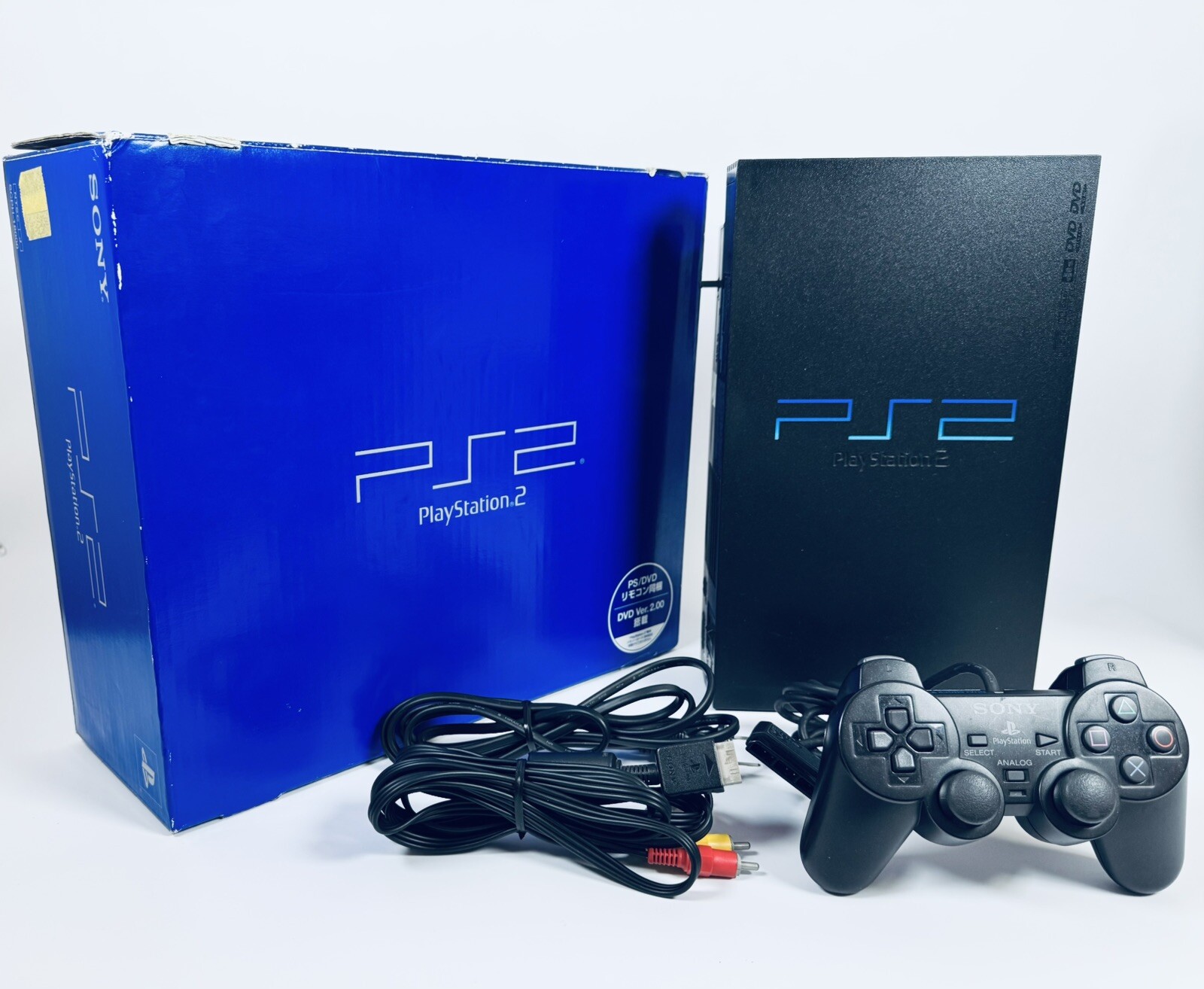 SONY PS2 PlayStation2 SCPH-18000 Console Set of 1 controllers　Black Japan