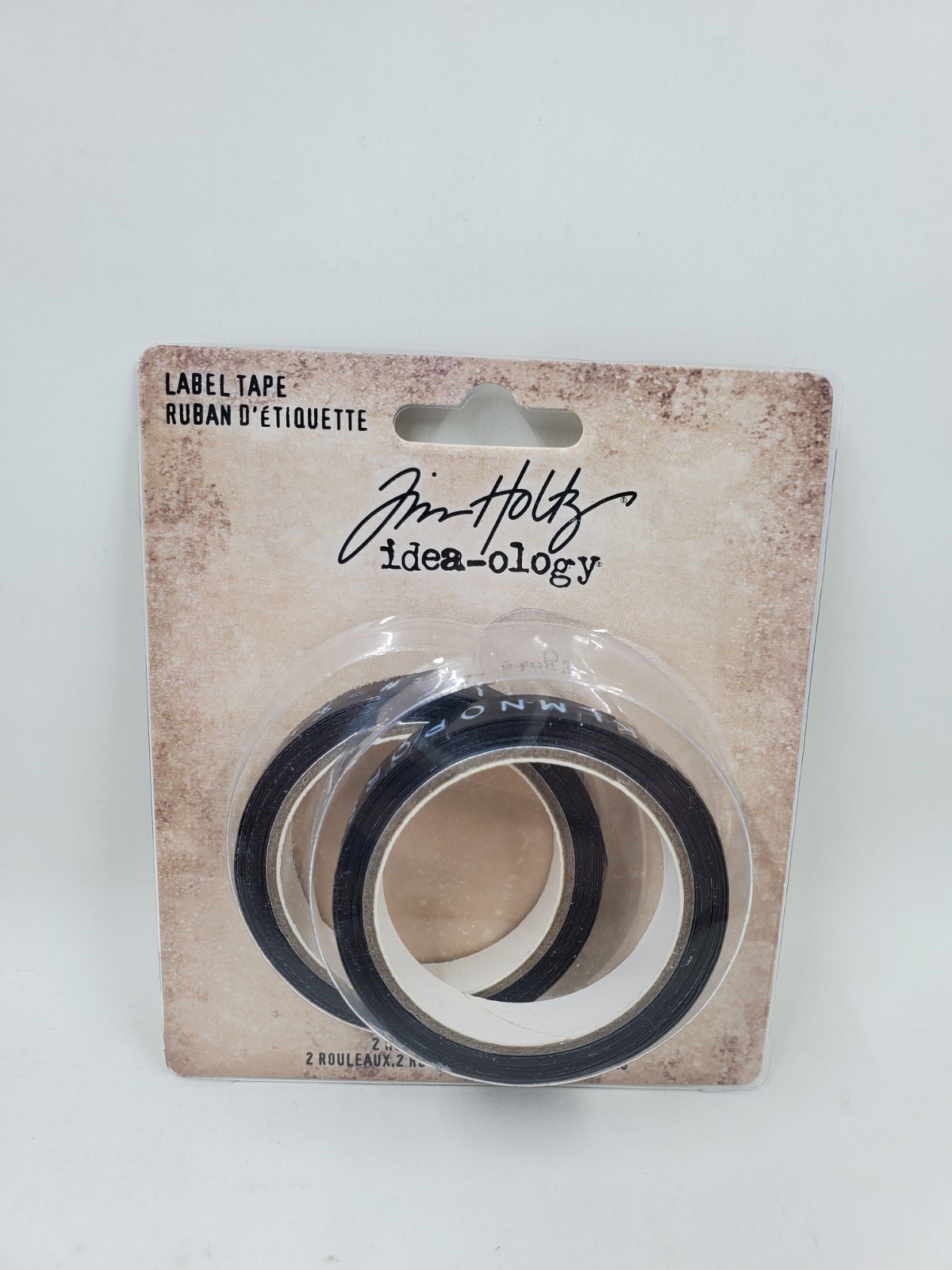 TH4 Tim Holtz Idea-Ology Label Tape 2 Rolls Alphabet Numbers Symbols