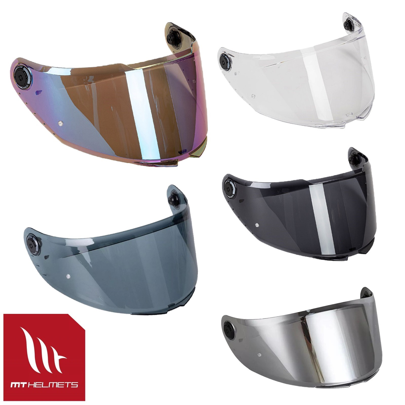 MT V-28B Stinger 2 Motorcycle Helmet Visor Anti-Fog Pinlock Ready Clear Smoke