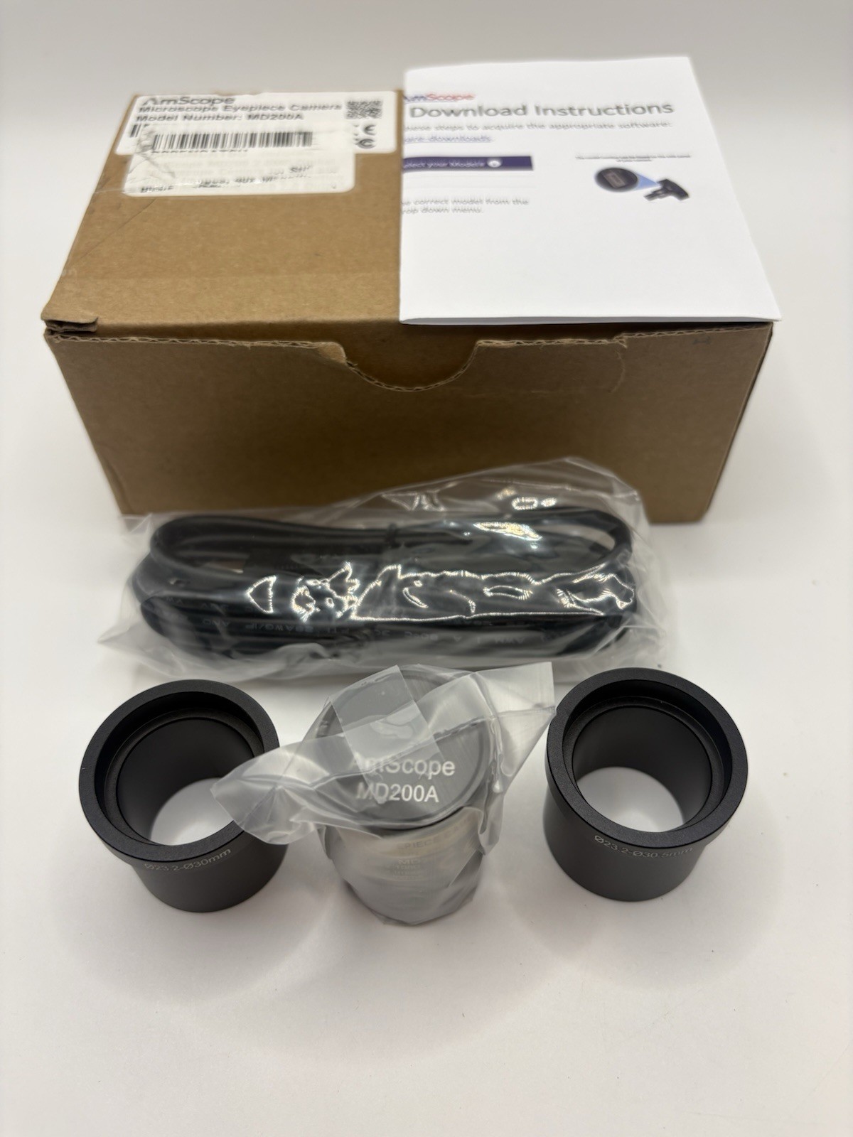New AMSCOPE MD200A 40X Mag USB MICROSCOPE EYEPIECE CAMERA & Software Instruction