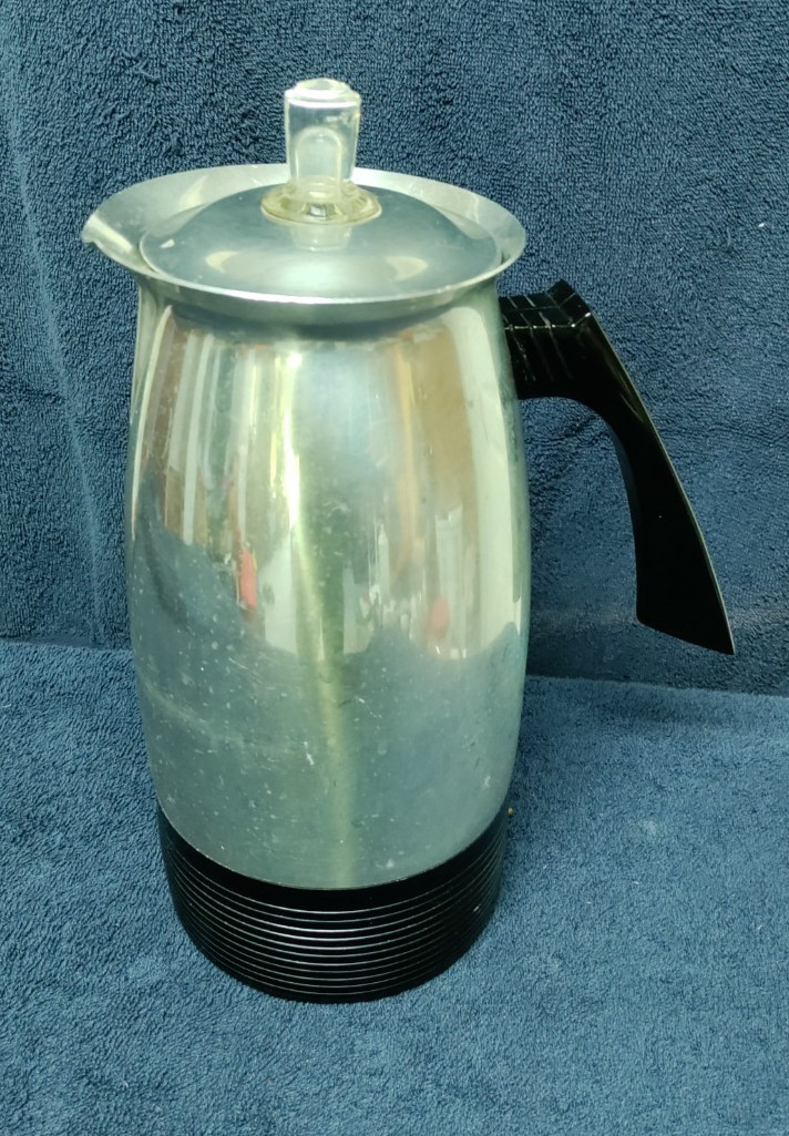 Vtg Mirro-Matic Aluminum Electric Percolator Coffee Pot 10-Cup Model 170M