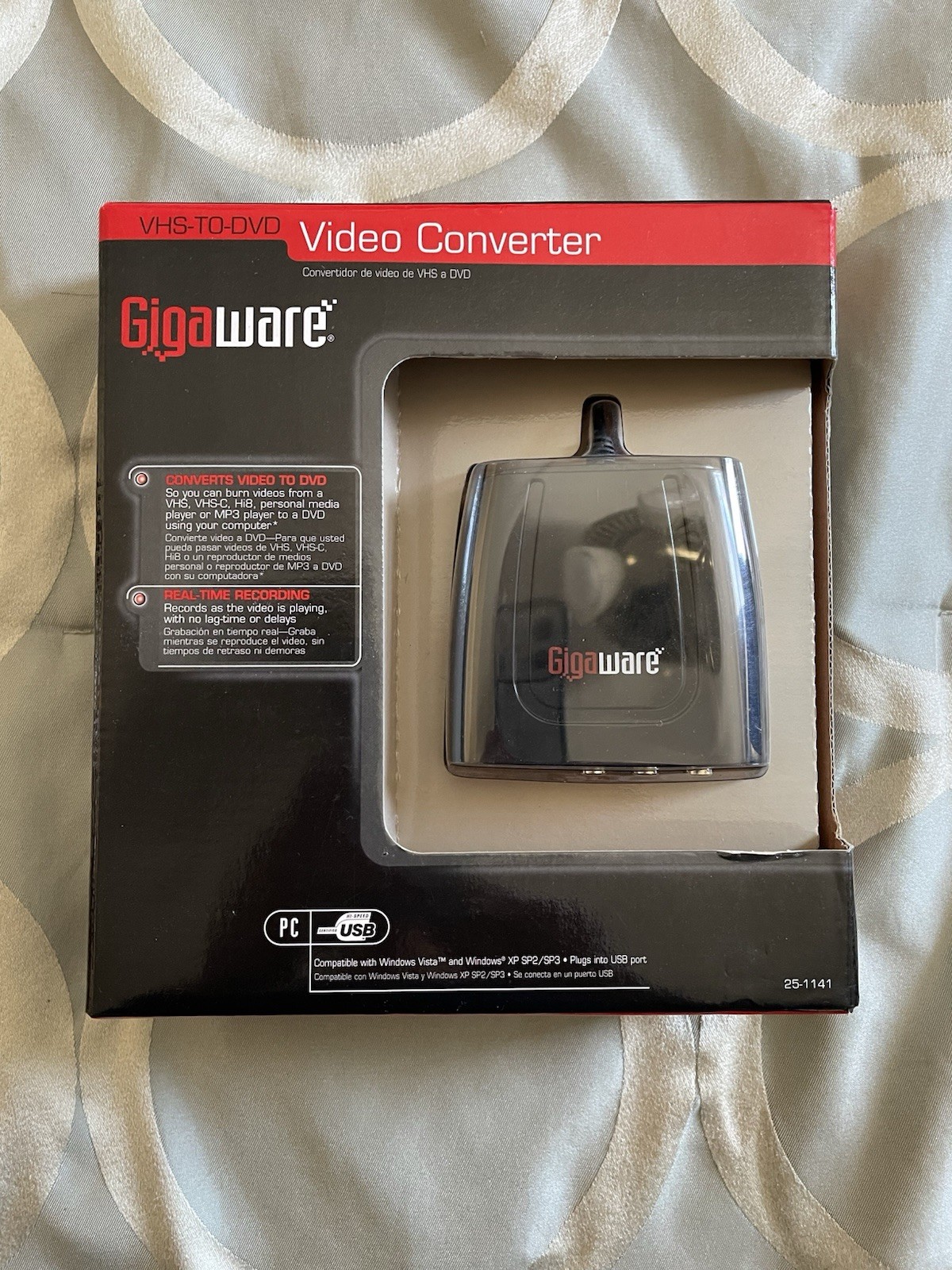 Gigaware 25-1141 VHS-TO-DVD  Video Converter NEW, Open Box