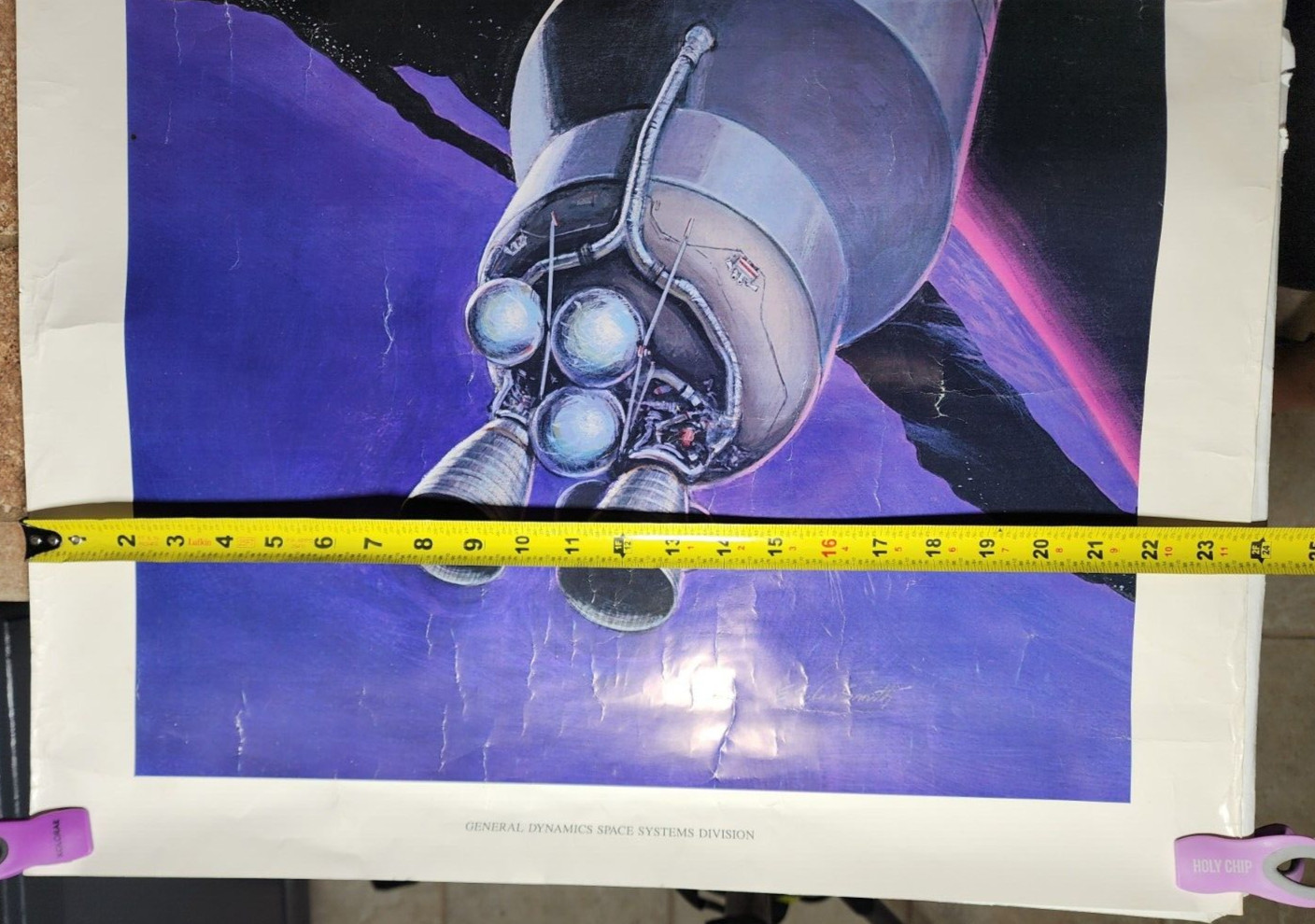 Vintage General Dynamics Space Systems Poster - TITAN CENTAUR Lifting America's