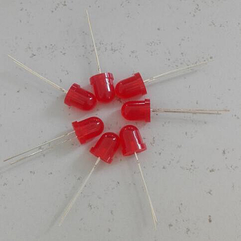 10pcs, NEW 5mm Red Super Bright Light Bulb LED 3V 6V 9V -12V With FREE RESISTOR