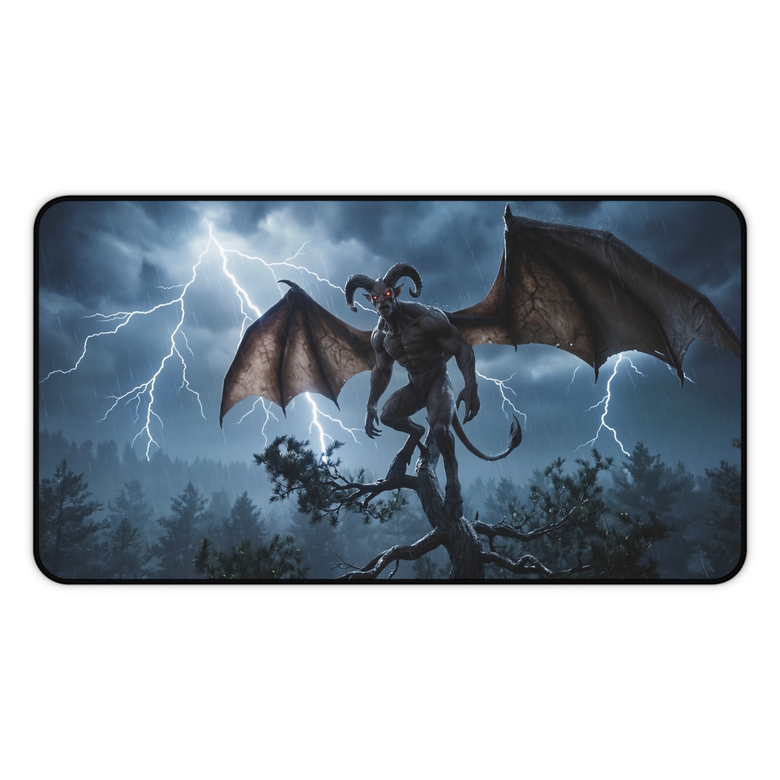 Jersey Devil Mouse Pad – Cryptid Storm Desk Mat, Horror Gift