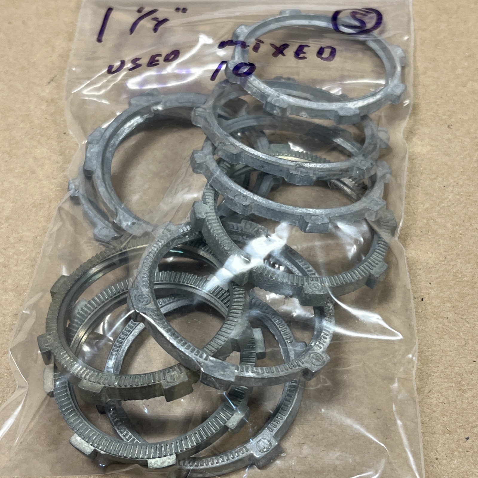 QTY 10) 1.25″ EMT Conduit Diecast Rigid Conduit Locknut 1-1/4" Mixed Bag