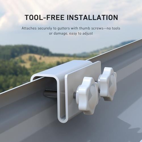 Gutter Mount for Ring, Blink, Eufy, and Arlo Outdoor Security Cameras, White