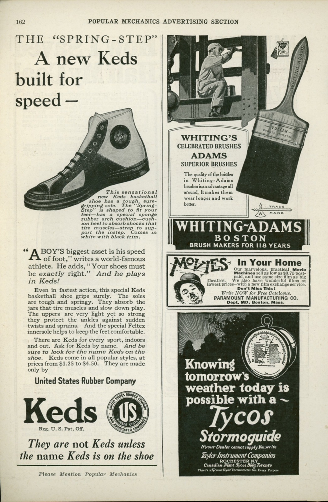 1927 Keds Basketball Shoe Ad Shoes Sports Athletes Athletics Men Boys Gym