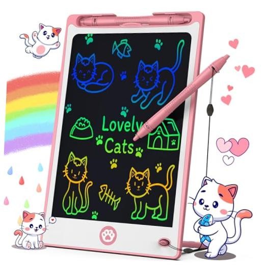 LCD Writing Tablet for Kids 8.8 Inch, Toys for Girls Boys 6"W x 9"H Pink