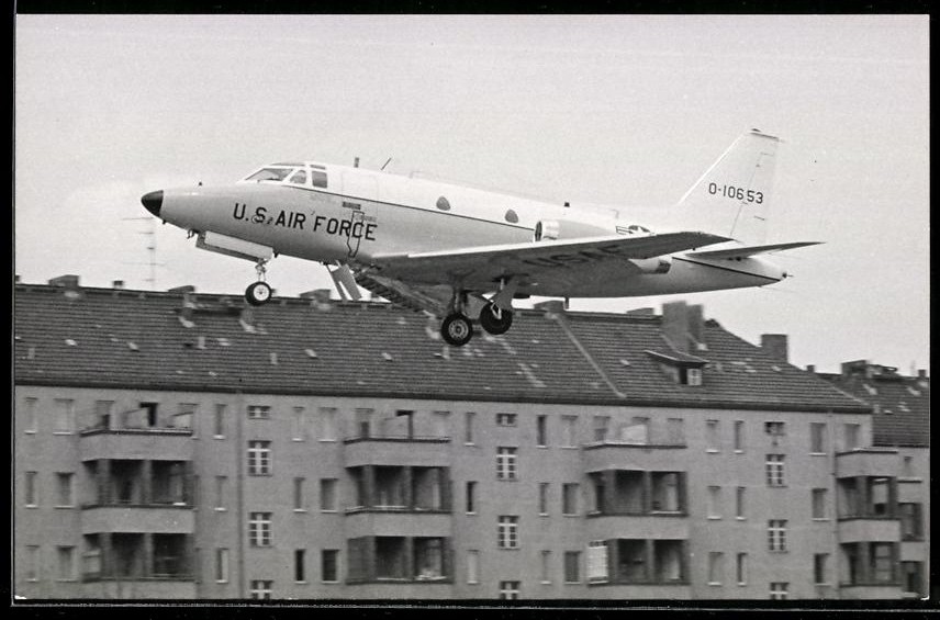 Berlin-Tempelhof Aerial View, North American T-39 USAF 10653 Photo Card