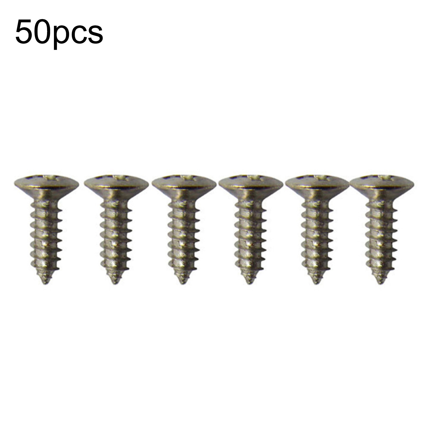 50Pcs Silver Electric Guitar Bass Pickguard Screws For Fender Strat/Tele A