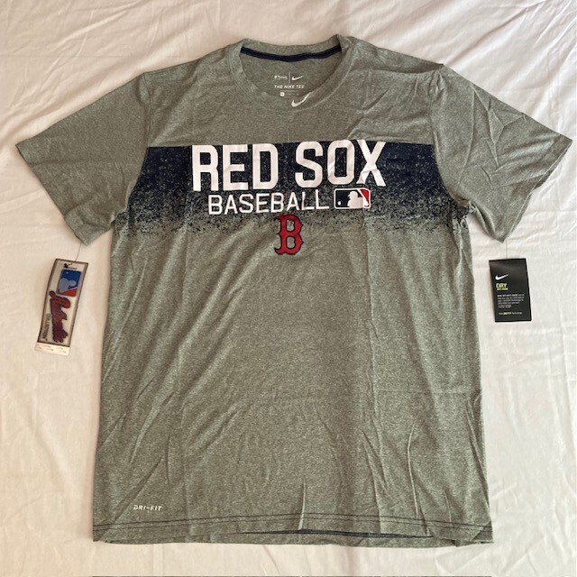 *NWT* BOSTON RED SOX BASEBALL Nike Dri-Fit MLB Gray T-Shirt (2XL) *TEAM ISSUED*