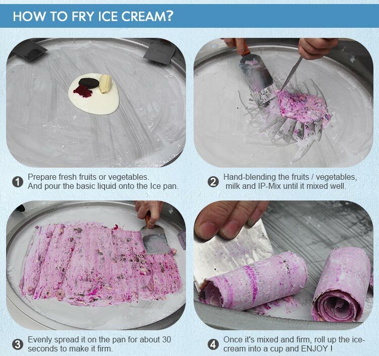 Kolice Commercial 18'' Round Pan Fried Ice Cream Roll Machine-Auto Defrost
