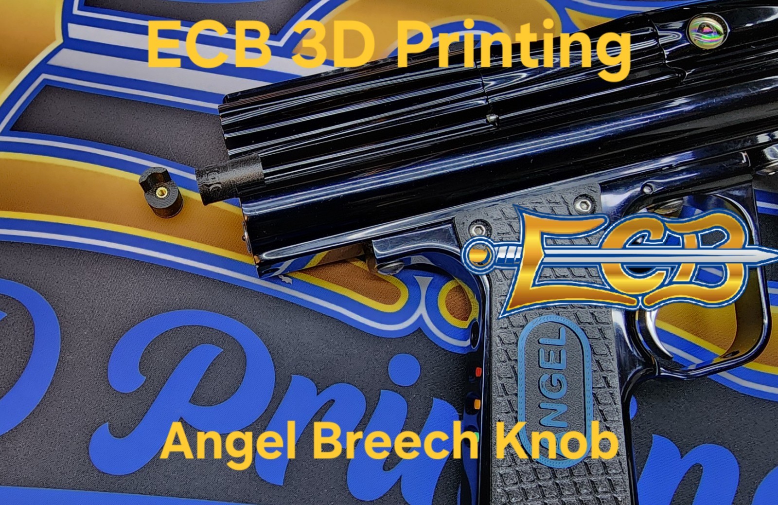 ECB 3D Printing Angel Breech Knob, Black