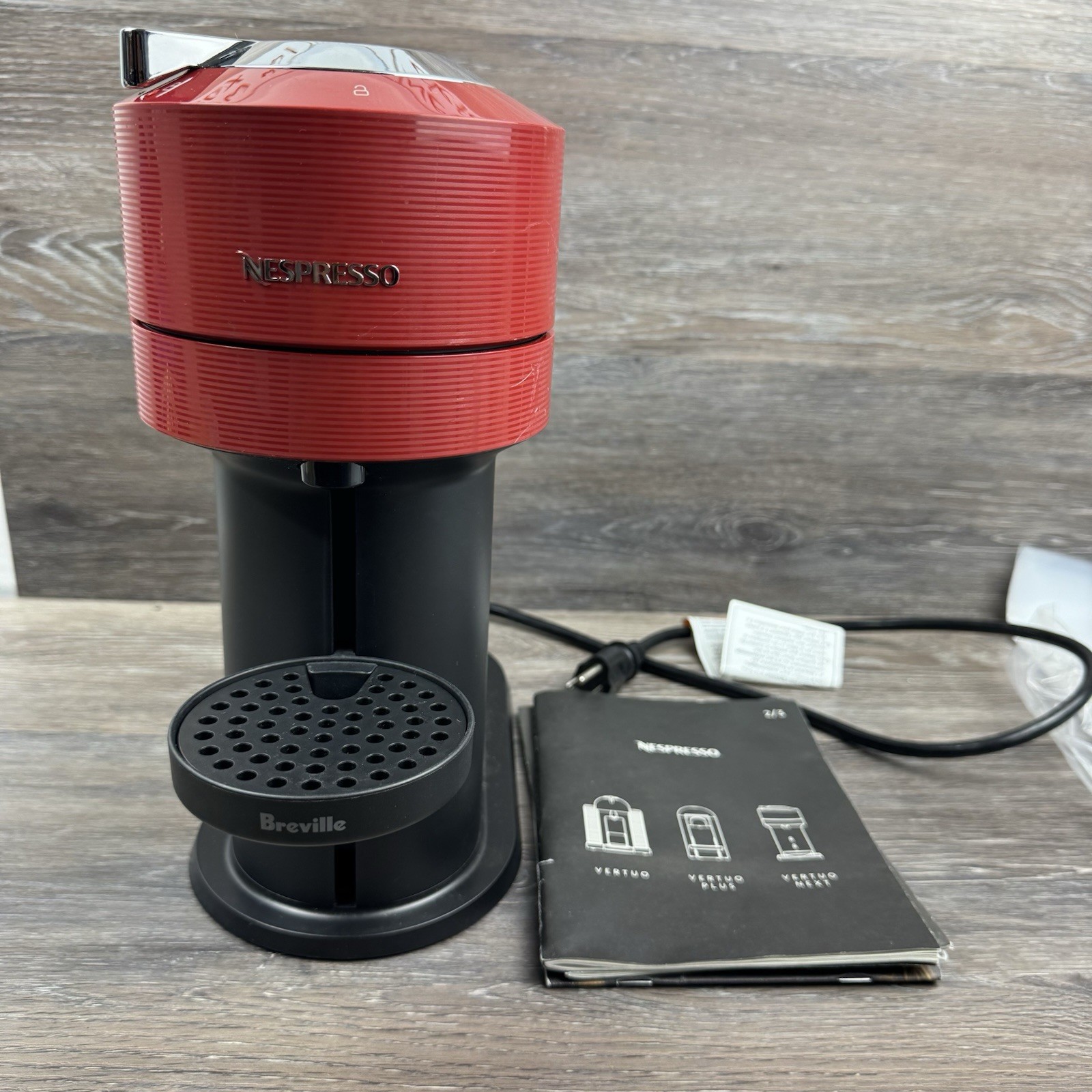 Nespresso Vertuo Next Coffee & Espresso Machine by Breville Cherry Red