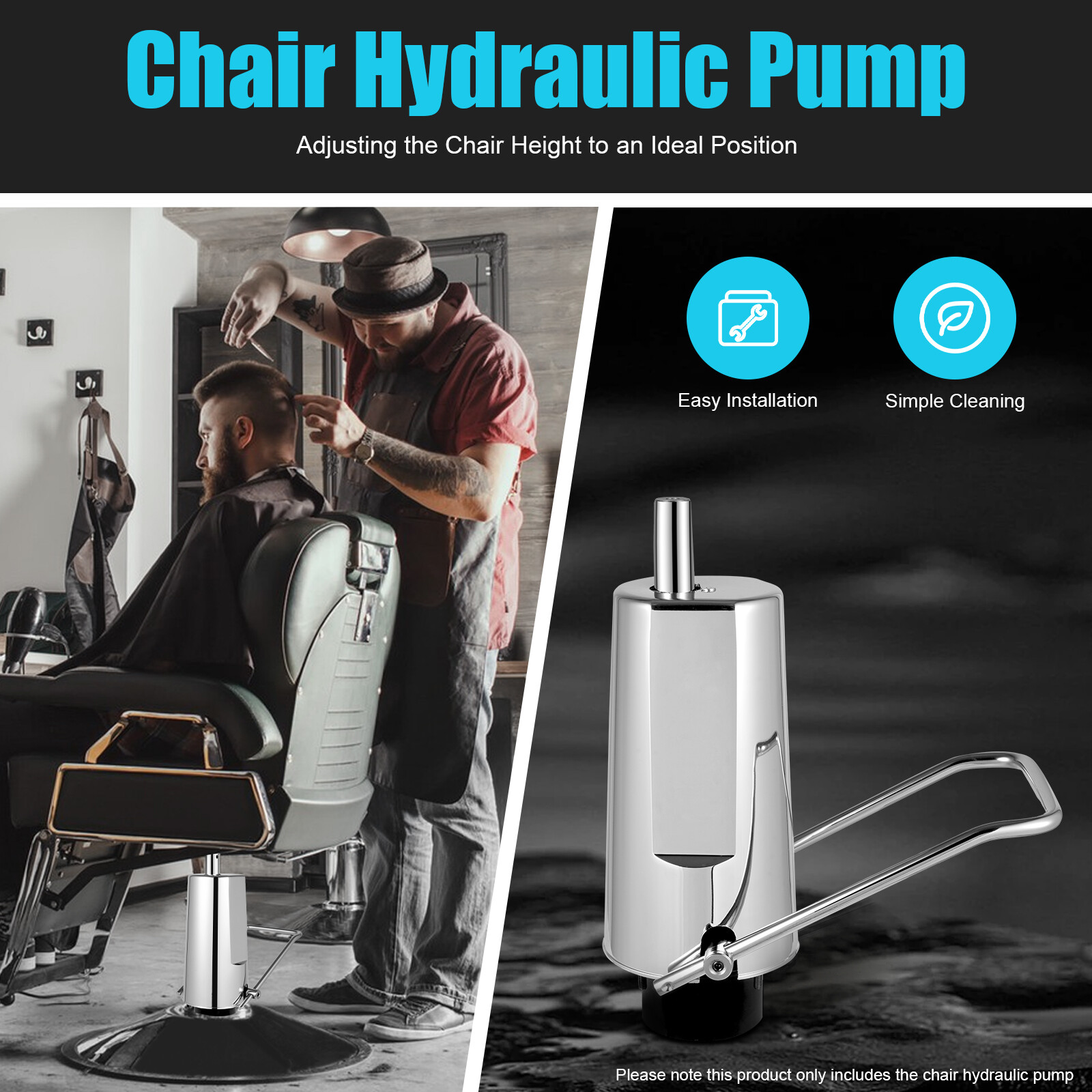 Heavy Duty Barber Chair Hydraulic Pump Salon Chair Parts 4 Screw Pump 440lbs USA
