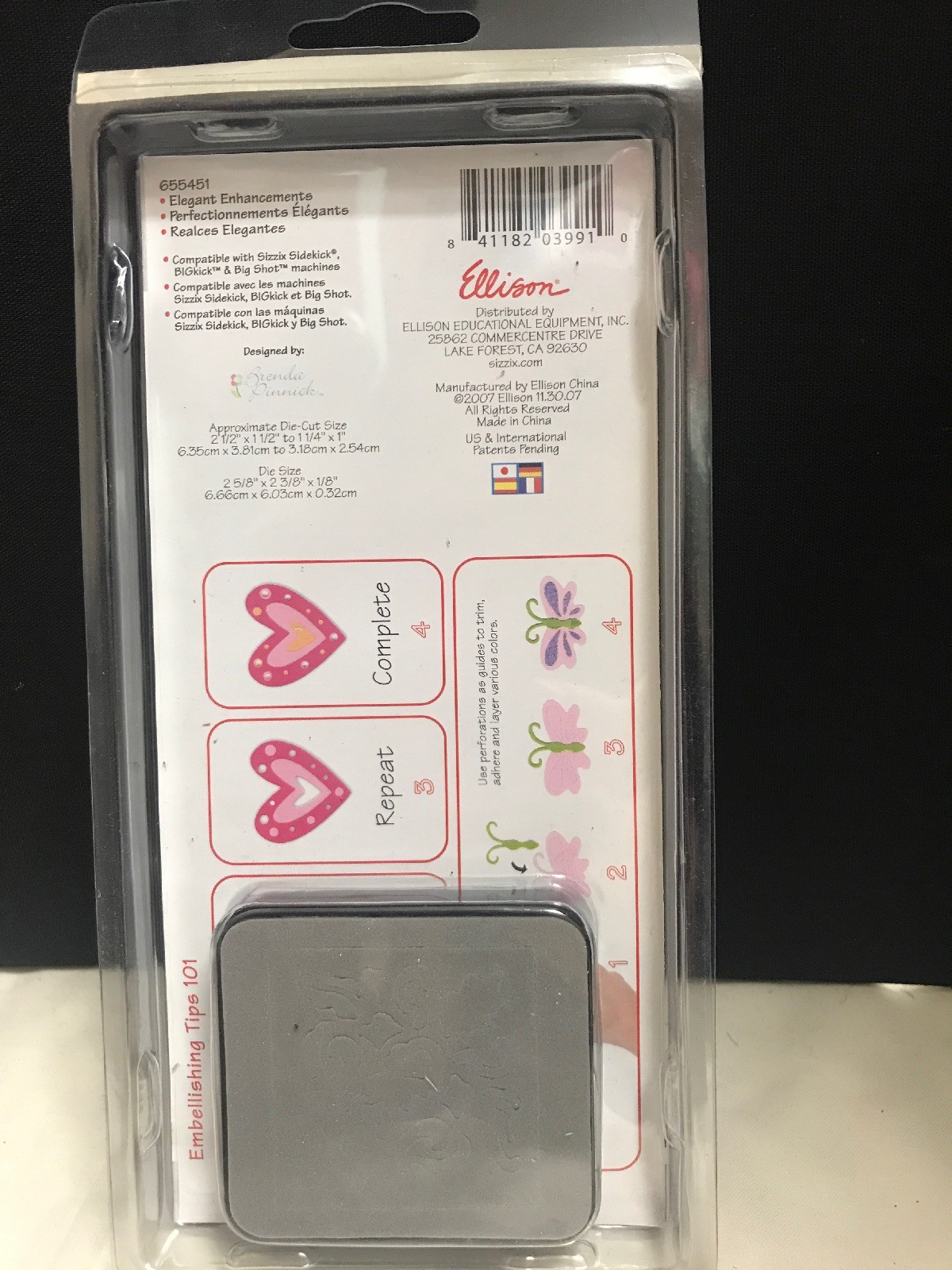 Sizzix Sizzlits Elegant Enhancements Set 655451 4 Dies