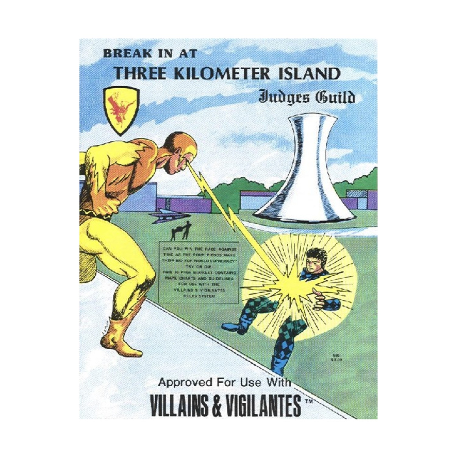 Judges Guild Villains & Vigilantes Break in at Three Kilometer Island VG