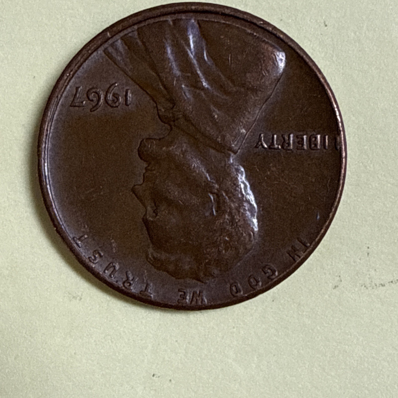 1967 lincoln penny no mint mark Mint Condition