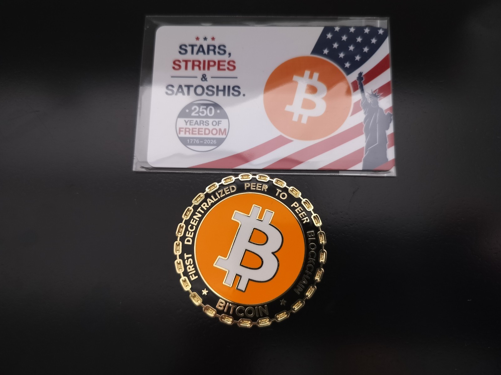 Ballet Bitcoin 250 Years Of Freedom Cold Storage Challenge Coin Combo Pack