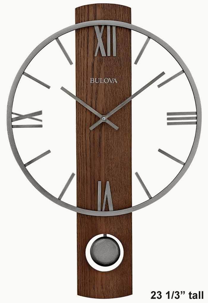 Bulova C4338 Meredith Modern Pendulum Wall Clock
