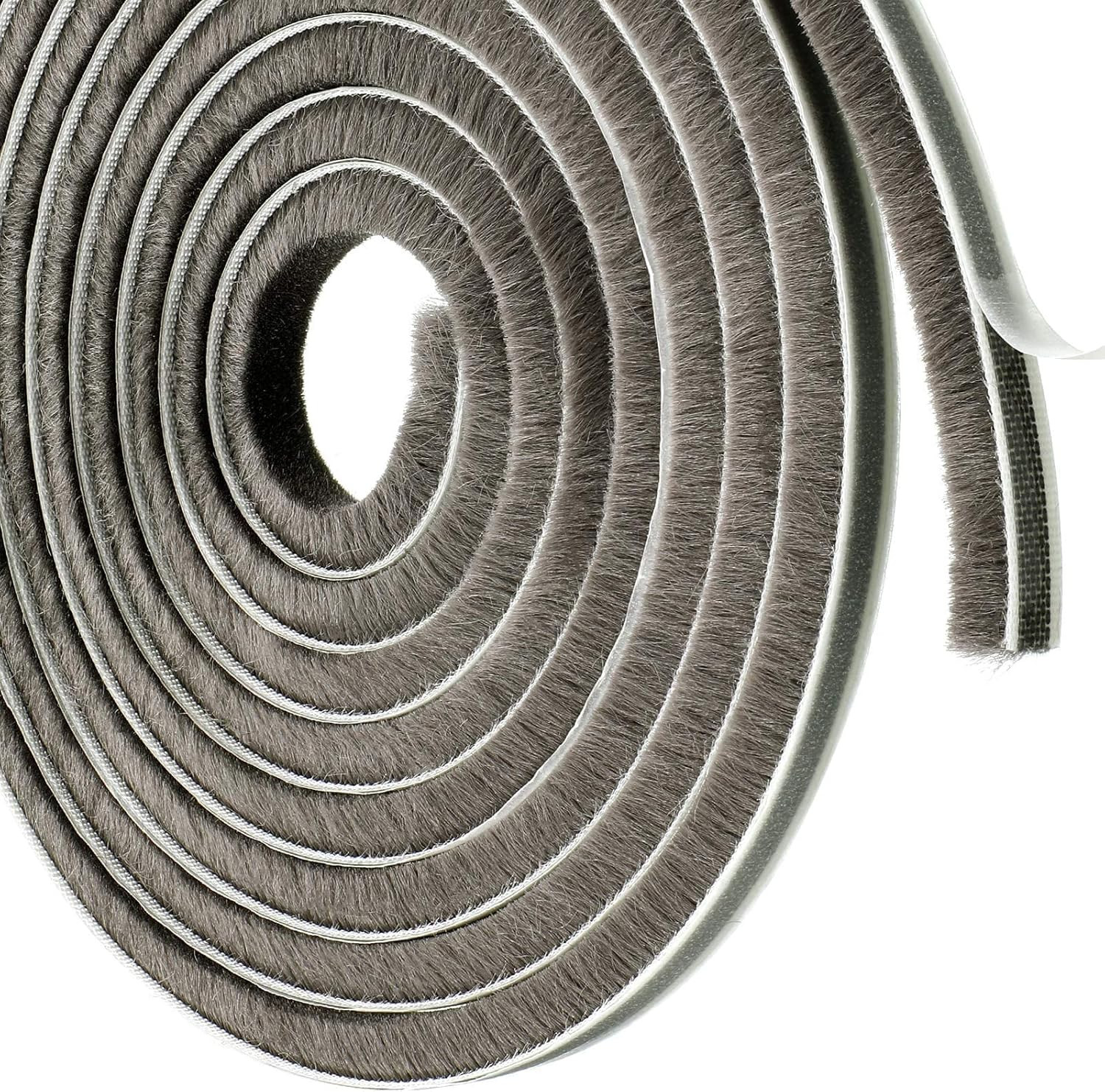Self Adhesive Pile Weather Stripping 3/8 Inch X 3/8 Inch Fuzzy Door Weather S...