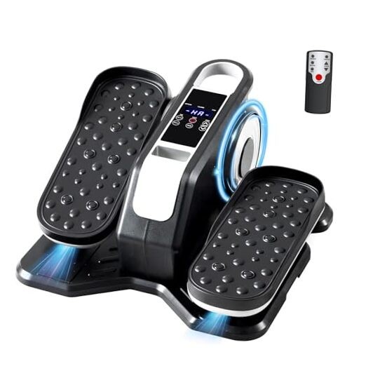 Under Desk Elliptical Machine with-Remote Control 15"D x 15"W x 8.2"H Silver