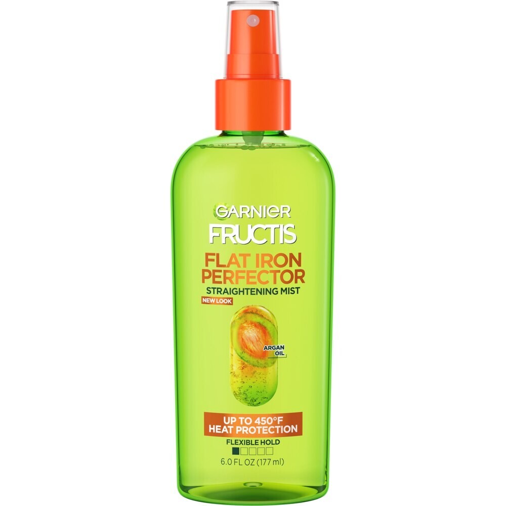 Garnier Fructis Flat Iron Perfector Straightening Mist Argan oil 6 oz Flex Hold