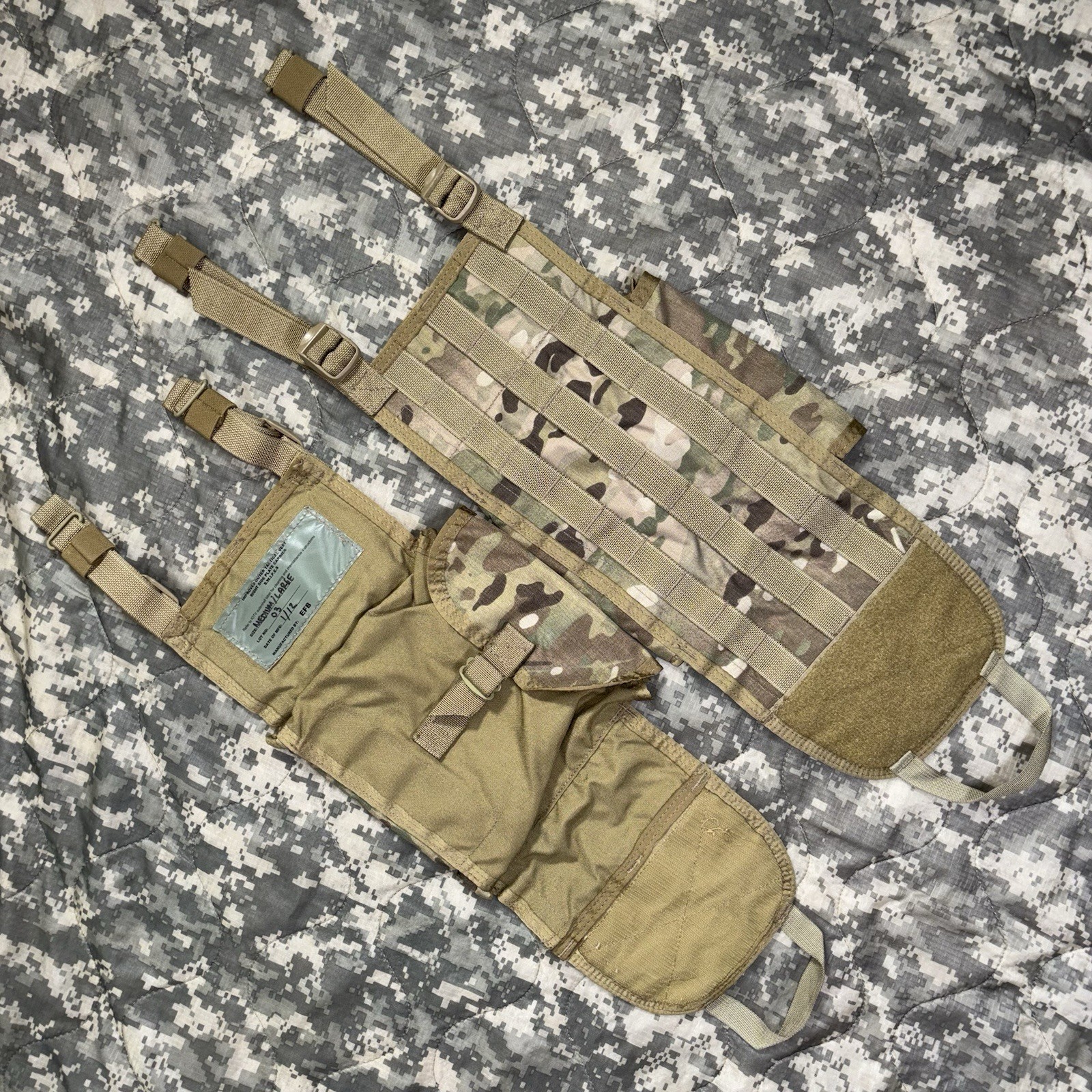Limited-Issue M/L ADS SWIPES Multicam IOTV Cummerbund Set US Army EFB Power