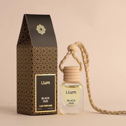 Llum Black Oud Hanging Car Air 1 Count (Pack of 1), With AC Vent Clip