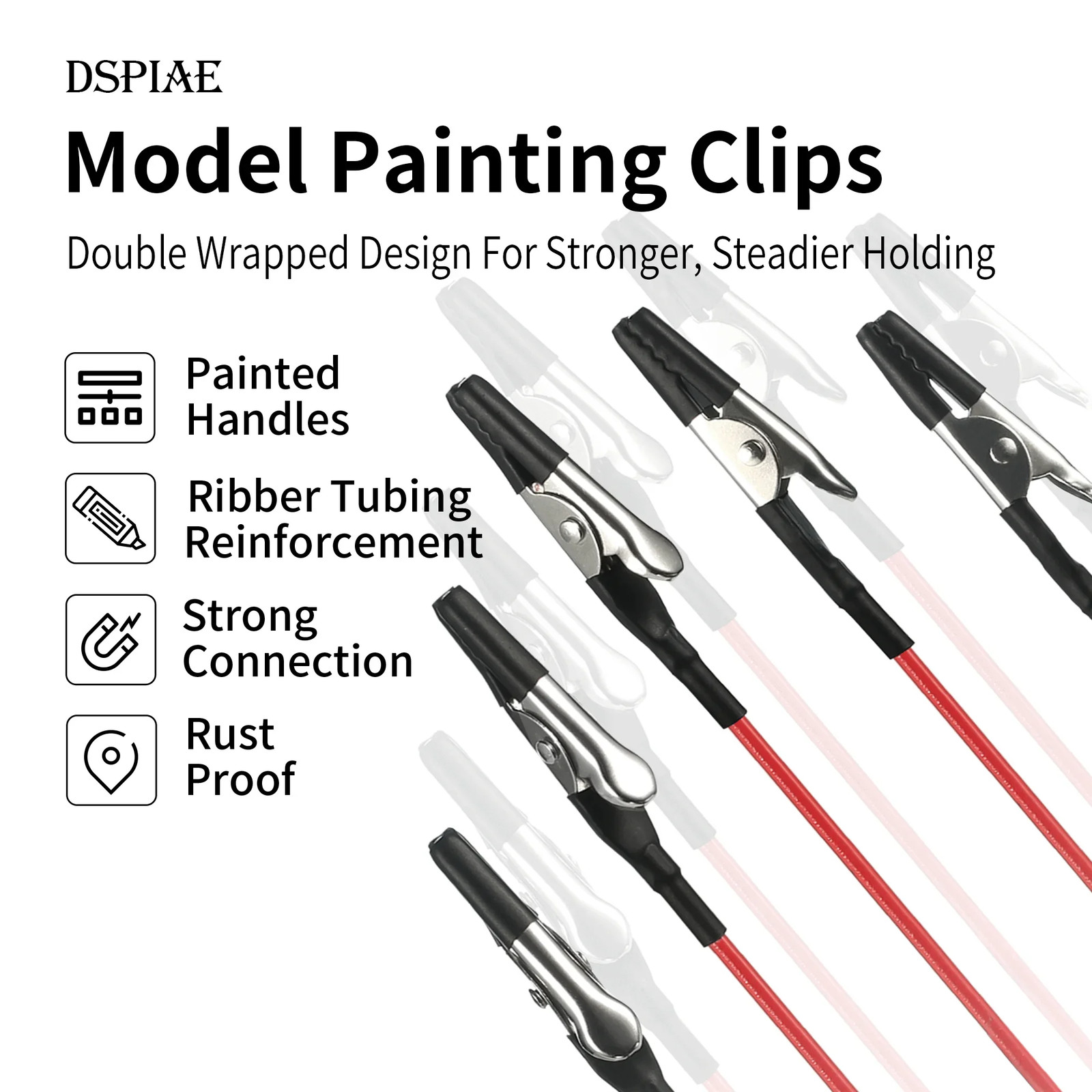 DSPIAE 20pcs/lot Model Painting Clips for Hobby Spraying Clamping Tools Set