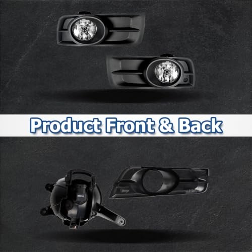 Fog Lights Assembly Replacement for 2010-2014 Chevy Cruze with Bulbs &