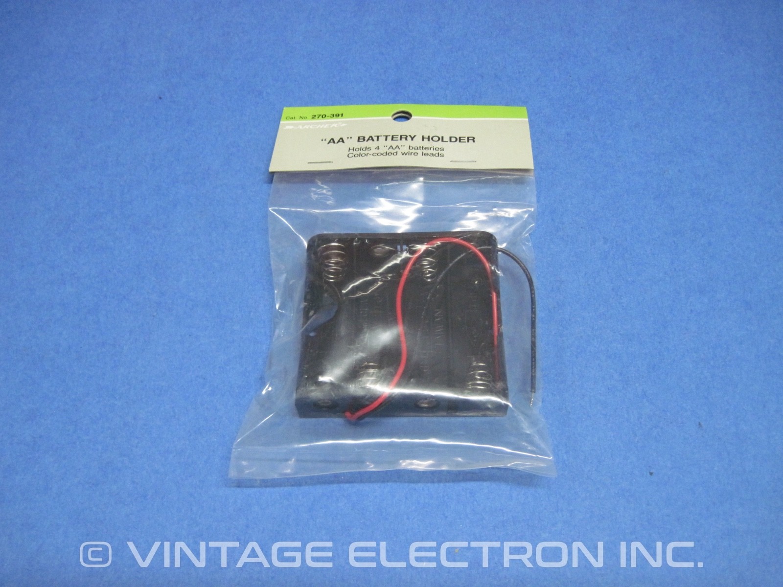 4-AA POSITION BATTERY HOLDER: Radio Shack / Archer P/N 270-391 (Plastic)