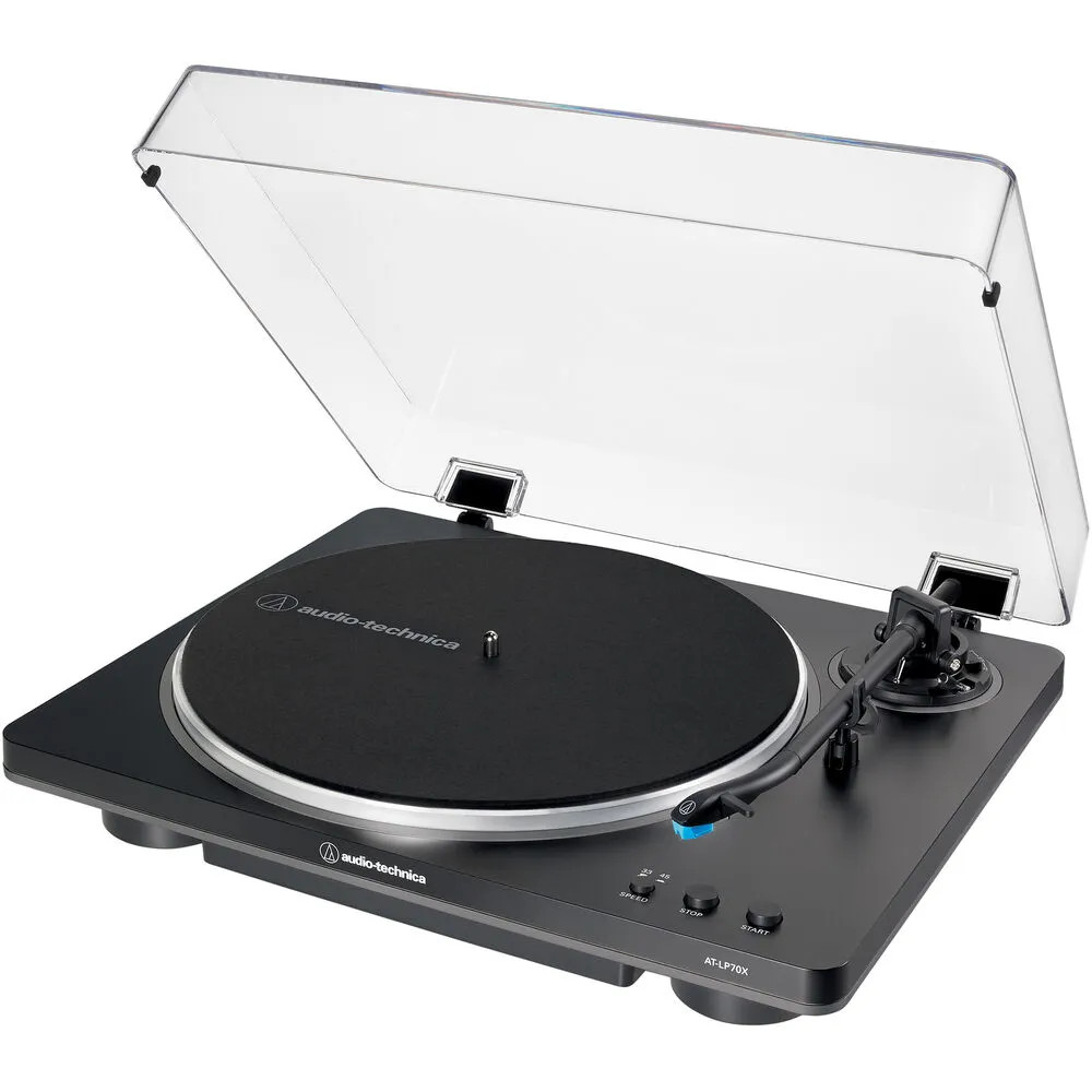 Audio-Technica AT-LP70X-BG FULLY AUTO BELT-DRIVE TT, BLACK/GREY