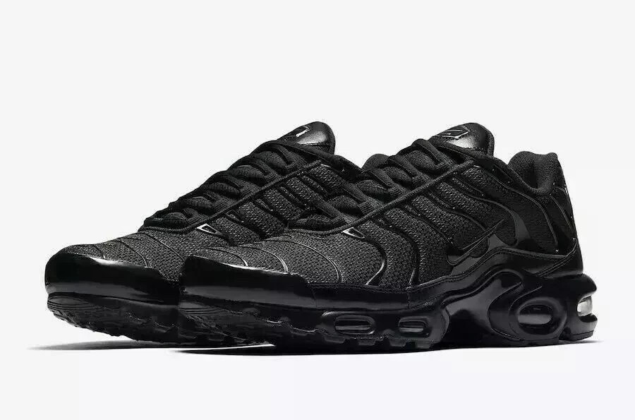 Nike Air Max Plus TN Triple Black Men's Sneakers Cushion Shoes US7-13