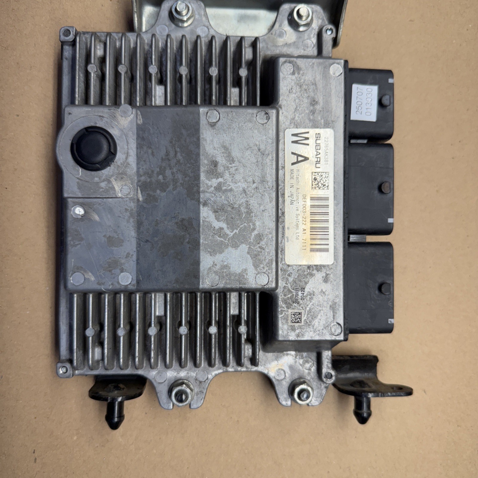 ENGINE CONTROL MODULE 22765AK381 2017 SUBARU WRX