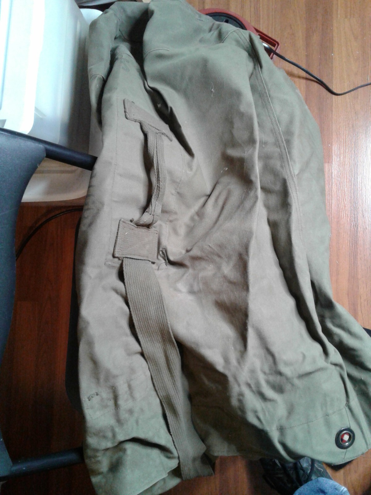 Vintage US ARMY Canvas Duffel Bag Rucksack